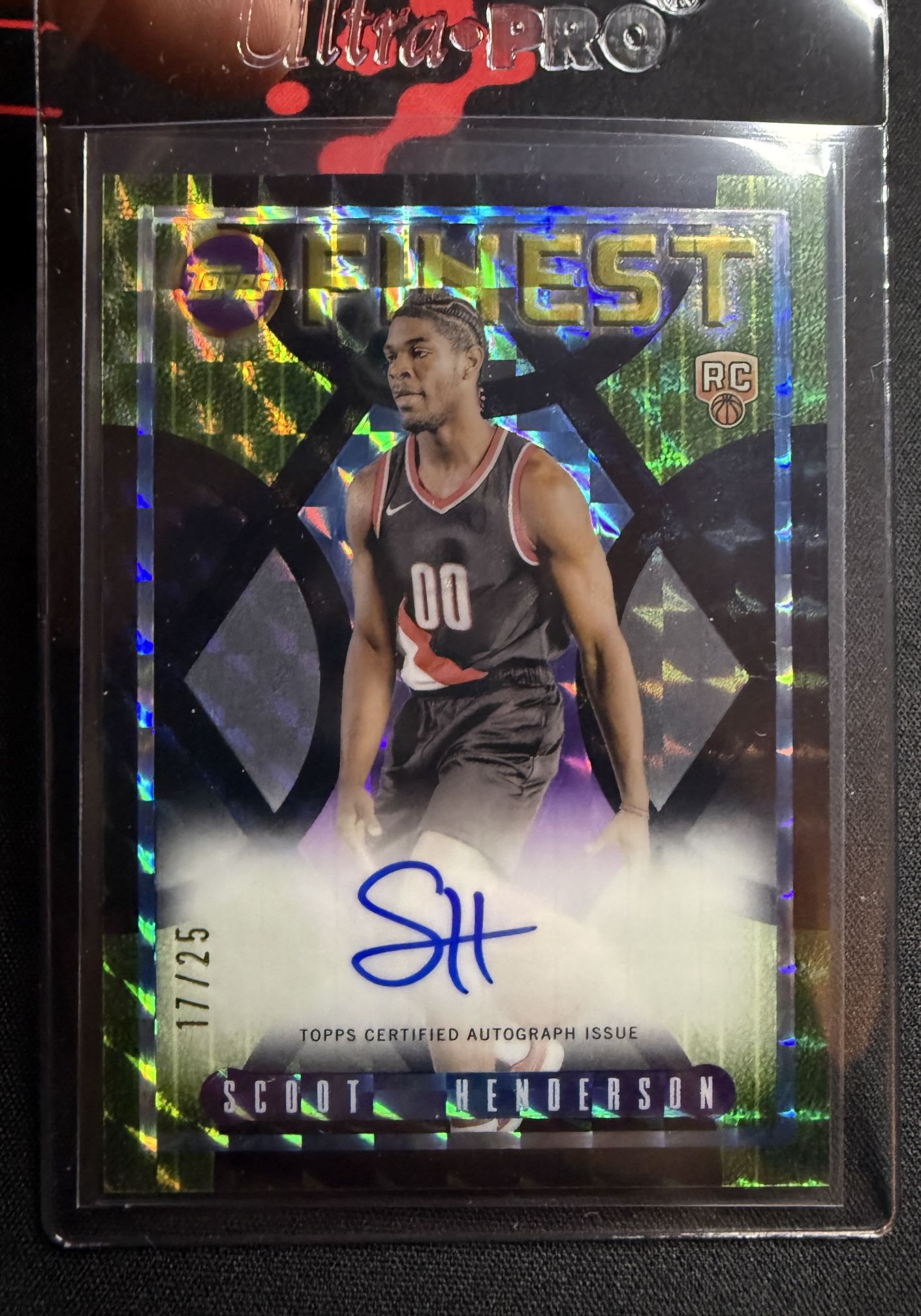 23-24 Topps Finest Flashback Auto 17/25 Scoot Henderson