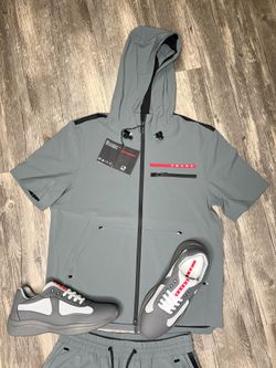 Prada Short Sleeve Jacket And Shorts Brand New With Box And Dust Cover SHOES NOT INCLUDED