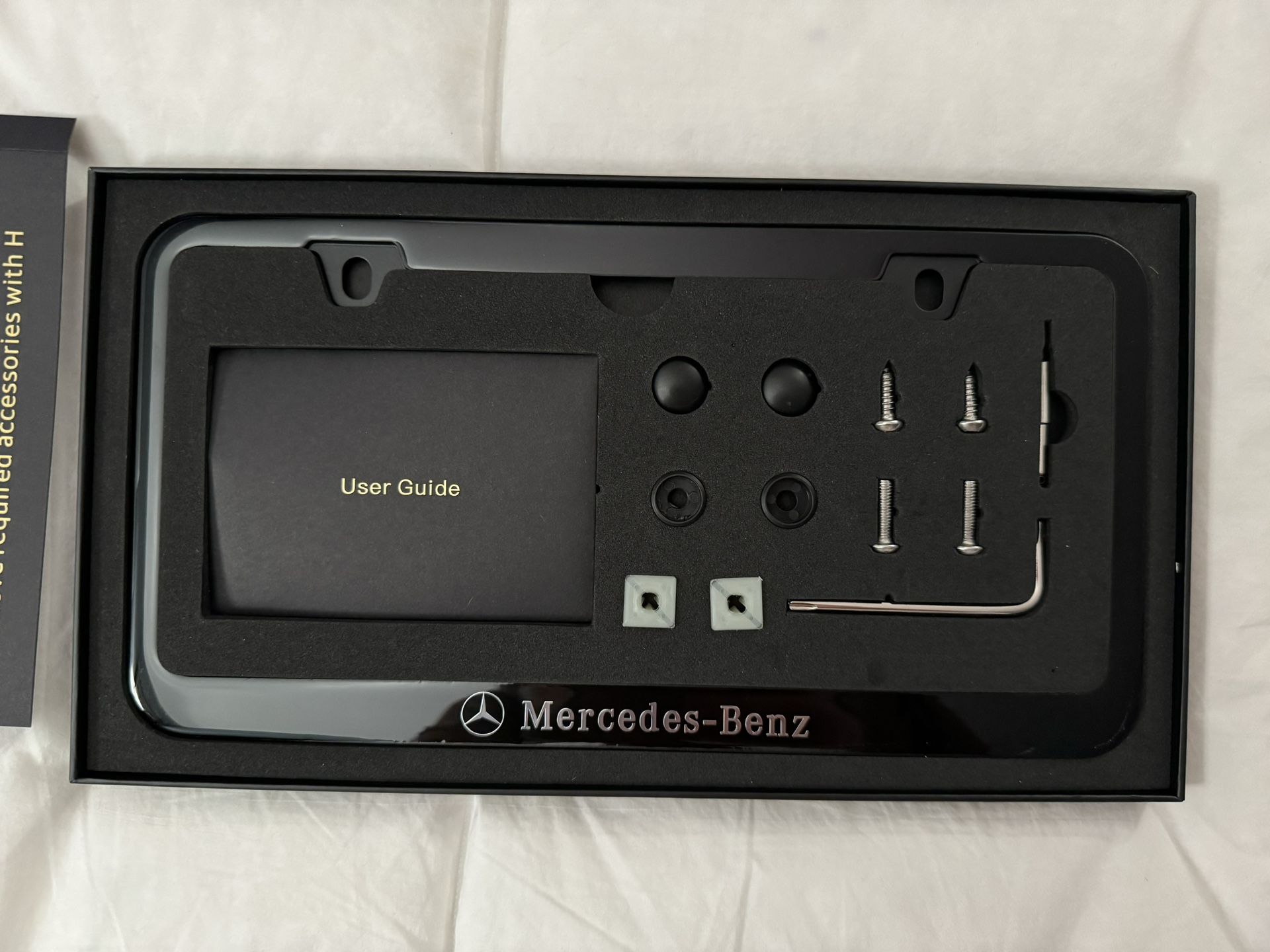 Black License Plate Frame for Mercedes