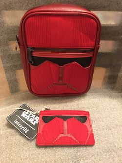 Loungefly sith trooper crossbody & zippier card holder
