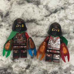 LEGO NINJAGO Krux and Acronix with time blades