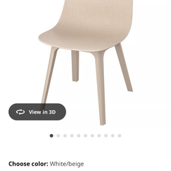IKEA CHAIR (ODGER) WHITE/BEIG