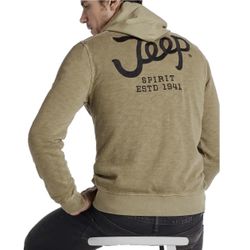 LUCKY BRAND Men  'JEEP WOVEN MIX 7M71538' Mock-Neck JACKET Hoodie Sz L Flawed   Get ready to add a stylish and comfortable layer to your wardrobe with