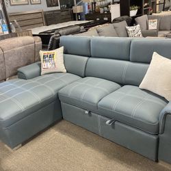 Cutest Sleeper Sectional $1299🤩😍🩵