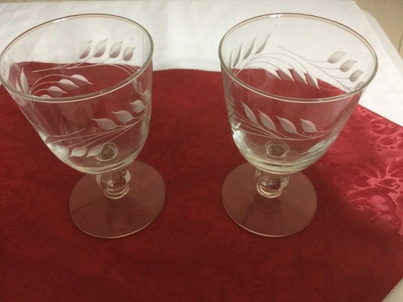 Pair of beautiful crystal glasses