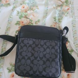 Mens Coach Black Side Bag