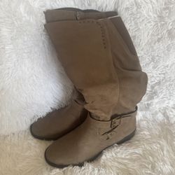 White Mountain Liona Size 7.5 Dark Taupe Wide Calf Tall Boot-NEW in box