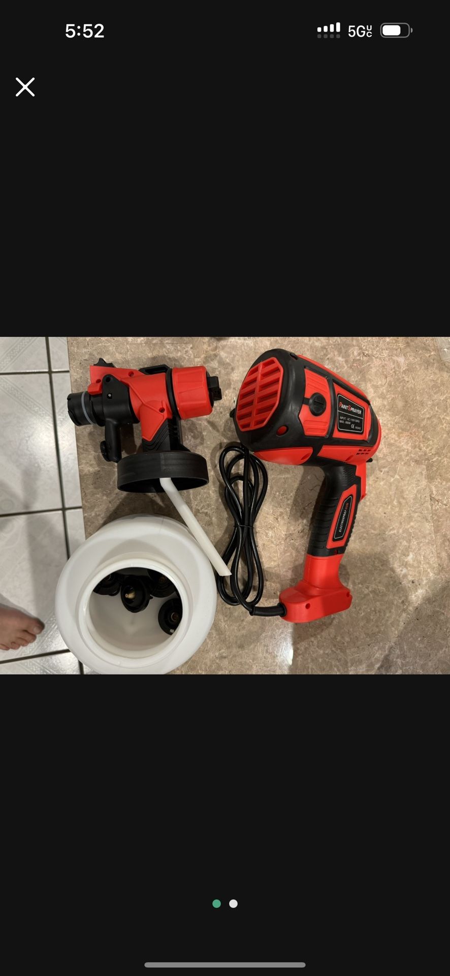 Paint Sprayer 700W HVLP Electric Paint Spray Gun with Cleaning Blowing Joints 4 Copper Nozzles 3 Patterns for Home Interior or Exterior Furniture