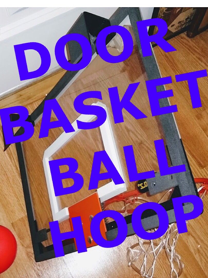 PLEXIGLASS BASKETBALL HOOP, SPRING LOADED RIM, WITH BALL