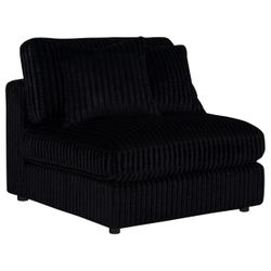 Blaine Black Upholstered Armless Chair
