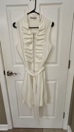 Samuel Ding White Sleeveless Dress