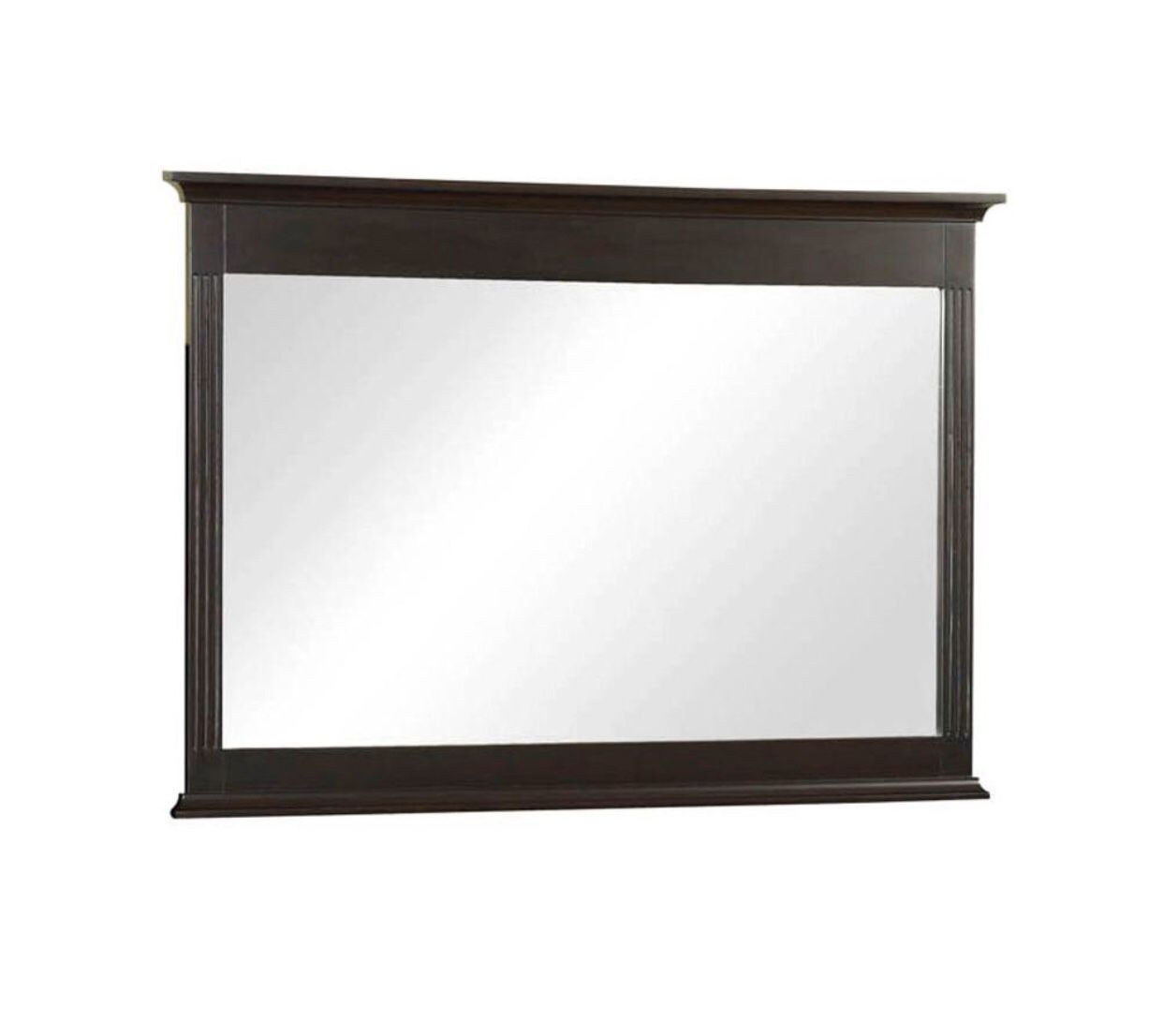 Home Decorators Collection 32 in. L x 46 in. W Framed Wall Mirror in Espresso