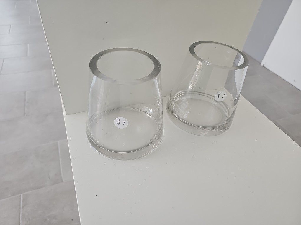 Tapered Thick Glass Vase