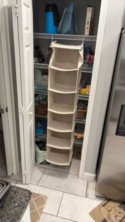 6 fabric closet hanging shelves