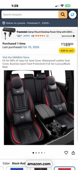 Jeep Seat covers  (never opened box)
