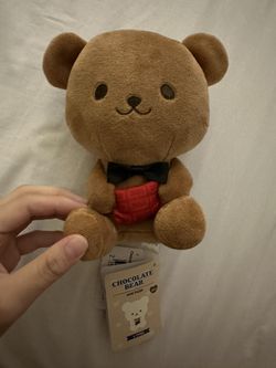 Japanese Chocolate and Yellow Bear Plush 7 inch