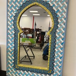 Mirror Mosaic/ Blue/ Silver / Wall M Mirror