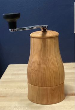 Artisan Manual Hand Coffee Grinder Olive Wood Body