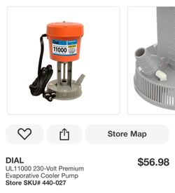 DIAL UL11000 230-Volt Premium Evaporative Cooler Pump