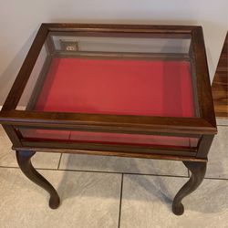Vintage Glass Square Case Table $ 40 Or  Best Offer!