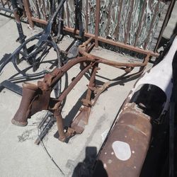 Two Harley-Davidson Service Car Frames