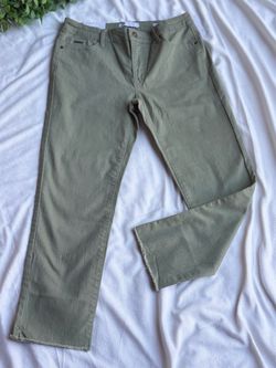 Nine West Gramercy Crop Olive Pants Size 4