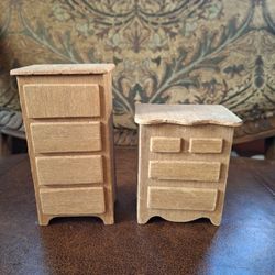 1/12 Scale Vintage Dollhouse Wood Dressers