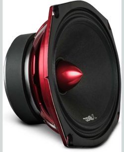 DS18 PRO-X698 BM Loudspeaker - 6x9", Midrange, Red Aluminum Bullet, 400W Max, 200W RMS, 8 Ohms