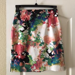 Worthington Floral Pencil Skirt Size 8 Petite