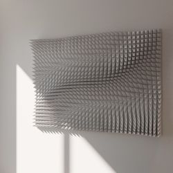 Modern 3D Wall Art – Geometric Spike Panel – Minimalist Textured Wall Decor – Modular Contemporary Wall Sculpture