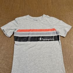 Champion Boys  T Shirt Athletic Wear Crew Neck Gray Size: 18/20 Lightweight New