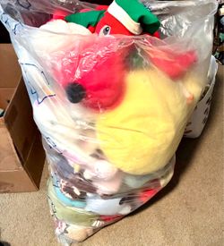 Large Bag Plush Vintage to Now Boyds Bears Bluey