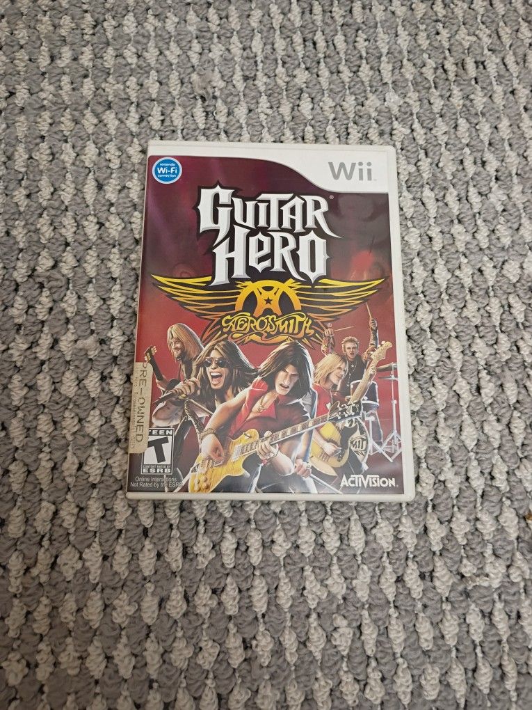 Nintendo Wii Guitar Hero Aerosmith Game