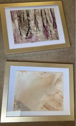 Gold picture frames with painting
