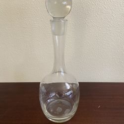 Vintage Toscany Glass Decanter & Stopper