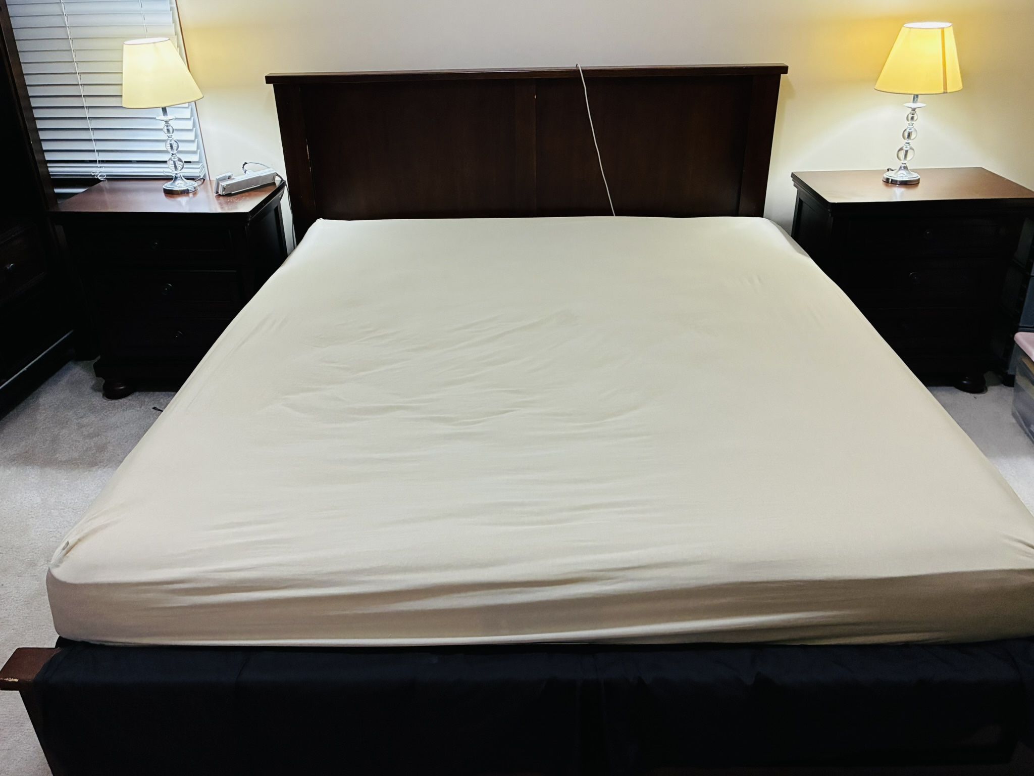California King Bed with Mattress 