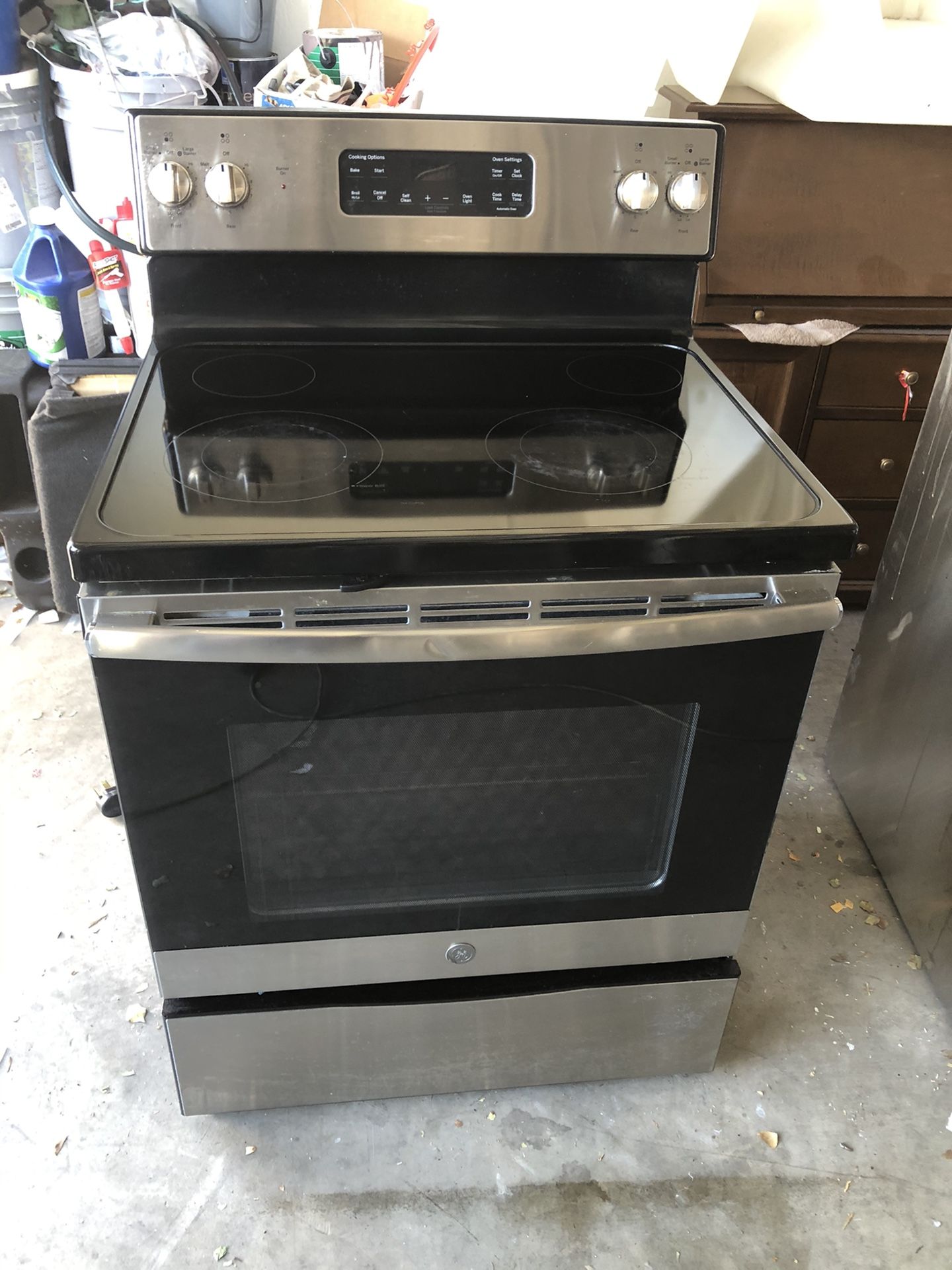 GE Electric Range Stainless Steel Good Condition Everything Work Perfect