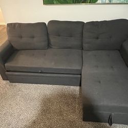 Couch With Storage And Small Pull Out Bed 