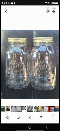 (2) mason jars,  32 oz.