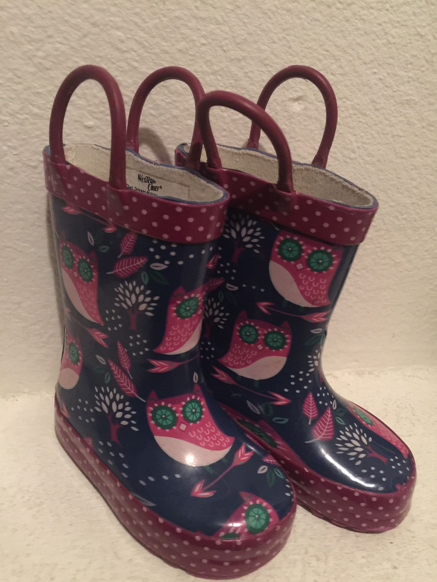 5c Owl rain boots