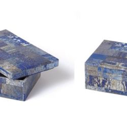 Lapis Stone Small Box By Global Views