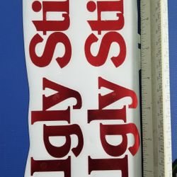 Ugly Stick Decal (Metallic Red)