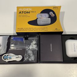 Audien ATOM PRO 2 Wireless Rechargeable Hearing, Premium Comfort Design and Nearly Invisible