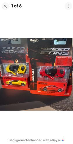 🔥Ferrari SF90 Stradale Diecast Set – Maisto Speed Icons (Red & Yellow) 🔥