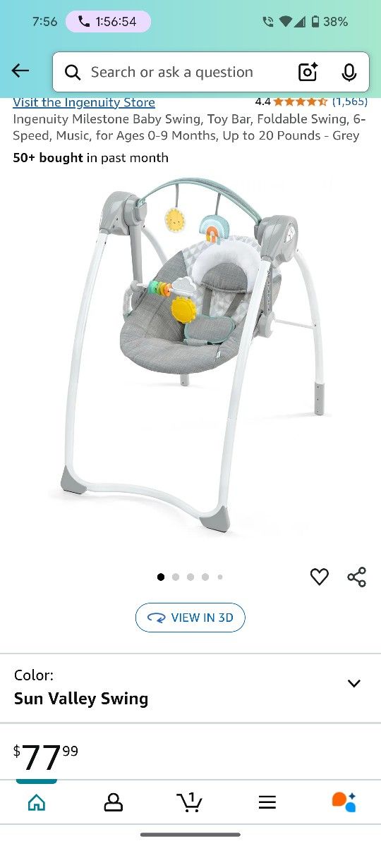 Brand New Baby Swing