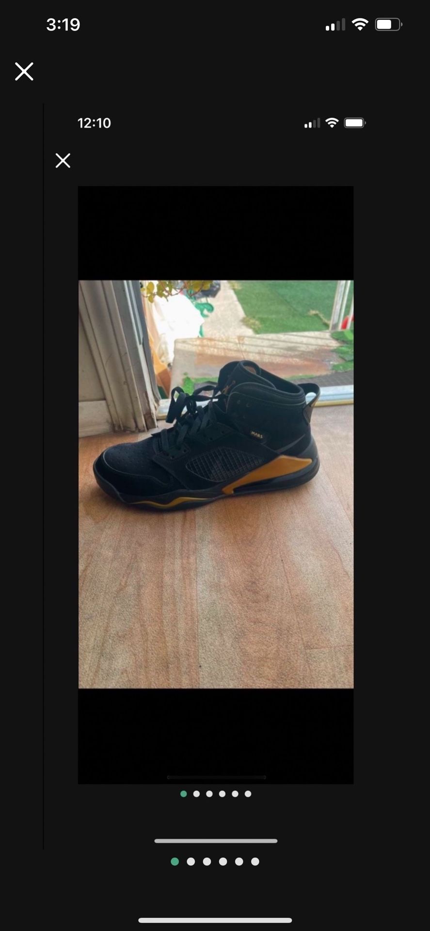 jordan mars 270 black gold 11 1/2