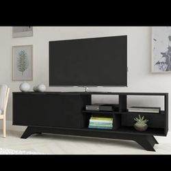 Black Wood TV Stand 62.99in