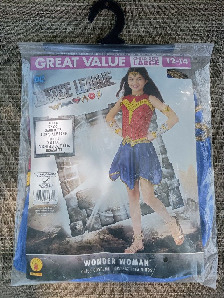 Child Size Large 12 - 14 Wonder Woman Halloween Costume