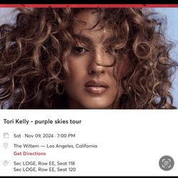 Tori Kelly The Wiltern Nov 9 $100
