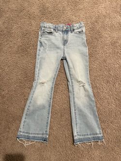 Kids Light Wash Distressed Flare Jeans